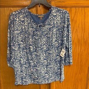 Banana Republic Blue Floral Women's Top
